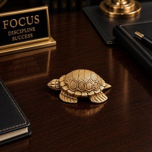 Ornement de tortue en résine métallique dorée, figurine d'animal miniature de 20 mm, décoration de jardin sculptée pour plantes en pot sur table - Product Image 6
