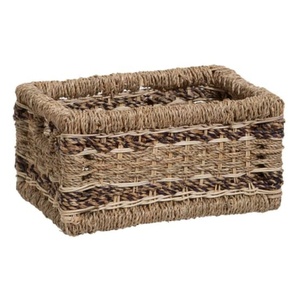 New Arrival Rectangle Shape <b>Seagrass</b> Storage <b>Basket</b> Hand-Woven Foldable <b>Laundry</b> <b>Basket</b> Cost-Efficient Water Hyacinth Wholesale - Product Image 5
