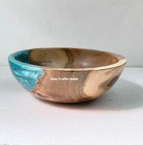 Tazón de Resina y Madera Ecológico, Pulido a Mano, para Camping, Decoraciones de Boda, Tazón de Sopa Elegante y Duradero, Vajilla para el Hogar - Product Image 6