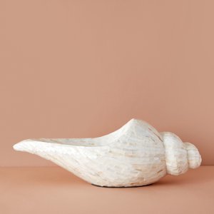 Escultura de concha marina en venta, estatua decorativa hecha a mano de nácar, figurita hecha en Vietnam. - Product Image 5