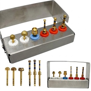 Juego de Electrodos Quirúrgicos Dentales con 7 Herramientas con Puntas de Oro en Estuche de Acero Inoxidable, Base Azul, Operación Manual, Instrumento Clase I - Product Image 4