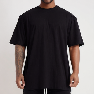 เสื้อยืดคอตตอนสตรีทแวร์ทรงโอเวอร์ไซส์ ไหล่ตก พิมพ์ลายคุณภาพสูง เนื้อผ้าหนา สำหรับผู้ชาย - Product Image 6