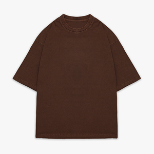 T-shirt Oversize da Uomo Tonalità Terra in Cotone Pesante Vestibilità Rilassata Boxy Stile Streetwear Fornitore all'Ingrosso - Product Image 1
