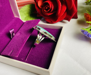 Anillo fino de Plata de Ley 925 Unisex, ajuste de bisel clásico, piedra preciosa turquesa de corte de pera para boda, compromiso, fiesta, aniversario - Product Image 3