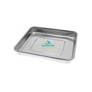 Kit d'assortiment de plateaux d'instruments chirurgicaux en métal en acier inoxydable de haute qualité pour instruments médicaux plateau à fond plat (taille 18*14 ") - Product Image 5