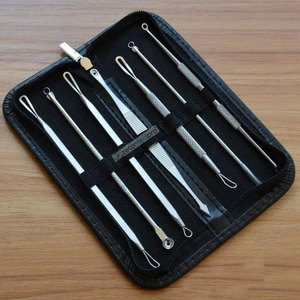 Extracteur de points noirs, extracteur de comédons, nettoyeur de pores, outils de beauté pour le visage et le nez en acier inoxydable, étanche - Product Image 5