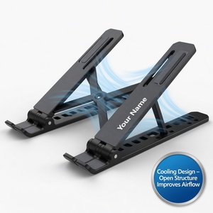 Support portable réglable pour ordinateur portable, ergonomique, pliable, ventilé, pour ordinateurs portables de 10 à 15,6 pouces, support de rehaussement, produit OEM - Product Image 4