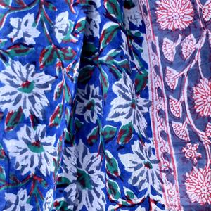 Best Selling Floral Block Printed Cotton <b>Scarf</b>, <b>Indian</b> Beach Wear Sarong, Handmade Woman <b>Scarves</b> Multi Color Pareo Wholesale - Product Image 2