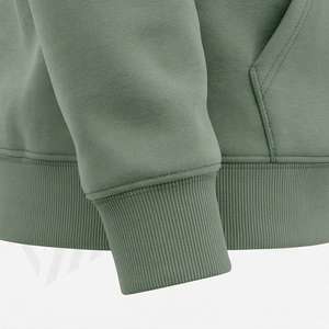 Nouveau sweat à capuche pour homme en tissu polaire 100% vert uni, pour l'hiver, séchage rapide, écologique, sur mesure, antibactérien. - Product Image 5