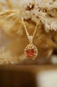 Conjunto de Joyería con Colgante Ovalado de Rubí Dorado, Aretes y Brazalete de Rubí, Plata de Ley 925, Chapado en Oro de 14K, Regalo de Aniversario - Product Image 5