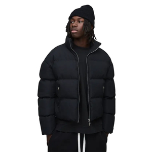 Veste matelassée en vinyle brillant personnalisée pour homme, style tendance urbain, vente chaude, fabrication en gros - Product Image 5
