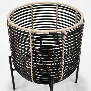 Modern Faux Rattan Planter <b>Basket</b> Large Indoor Outdoor <b>Garden</b> Custom Size Set - Product Image 3