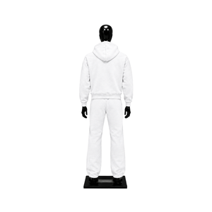 Conjunto Deportivo de Forro Polar Blanco para Hombre, Sudadera con Cremallera Completa y Pantalones Jogger, Ropa Deportiva Informal de Invierno, Fabricante y Proveedor OEM al por Mayor - Product Image 2