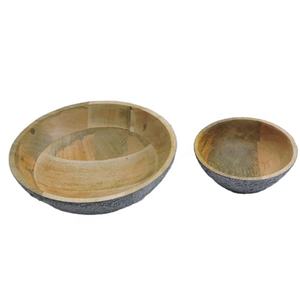 Cuenco de madera con Mango de color Natural, cuenco para ensalada - Product Image 1