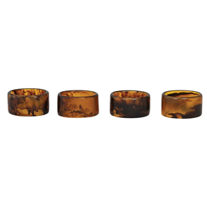 Resin Napkin Ring <b>Grey</b> Color Top quality Gold Rim Design Hot Sale Custom Made Modern Resin Napkin ring Hot sale - Product Image 4