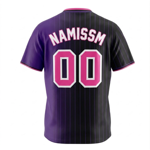 Maillot de baseball personnalisé à col en V, sublimation par transfert thermique, uniforme d'équipe, vêtements de performance professionnels, marché américain et européen - Product Image 2