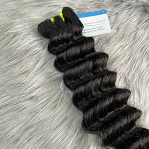Extensiones de cabello de trama Deepwave negro Natural a precio de fábrica 100% cabello humano súper alta calidad sin desprendimiento sin enredos Listo para enviar - Product Image 5