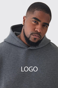 Plus Size Oversized Pullover Hoodie 460 GSM Cotton Fleece Relaxed Block Fit for Extended Size Apparel Programs and Bulk Supply - Product Image 3