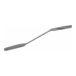 Spatule double courbée en acier inoxydable BOCHEM, résistante à la chaleur, polie, pour la manipulation d'échantillons en laboratoire - Product Image 1