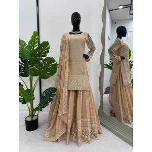 ชุดราตรีสวยงามแบบท็อป-บটอม พร้อมผ้าคลุมไหล่สำหรับงานปาร์ตี้ - Product Image 2