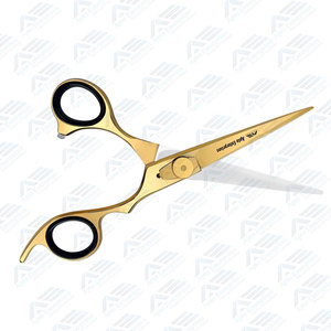 Ciseaux de barbier, ciseaux de coiffure avec des lames à bords lisses et tranchants, ciseaux à cheveux dorés, 6,5 pouces, acier inoxydable - Product Image 5