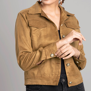 8 Colors Button Women's Faux <b>Suede</b> Knitted Bomber <b>Jacket</b> Casual Lightweight Autumn Winter Fashion 2026 Coats Outerwear - Product Image 2