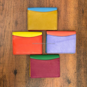 Nouveau élégant fabriqué à la main en cuir recyclé ATM couverture Boho Western unisexe durable Multi cuir classique porte-cartes étuis - Product Image 3