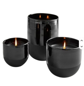 UPLOADED\Matt Black Glass <b>Candle</b> Jars Set of 3 Soy Wax <b>Candles</b> With Jar Unique <b>Candle</b> Jar for Gits and Valentine - Product Image 1