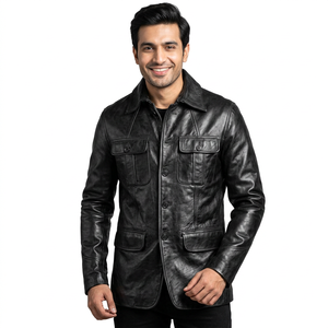 Custom Spliced Leather Sleeves Cross Embroidery Hip-Hop High Street Loose <b>Men</b> <b>Baseball</b> <b>Jacket</b> <b>jacket</b> <b>for</b> <b>men</b> - Product Image 1