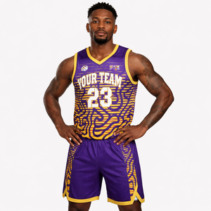 Ensemble d'uniformes de basketball personnalisés en gros – Maillot et short respirants en polyester avec impression par sublimation, logo d'équipe, pour entraînement et matchs, vêtements de sport - Product Image 6