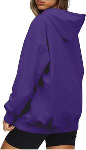 Custom Women's <b>Tracksuits</b> Heavy Weight 500 GSM 350 GSM <b>Polyester</b>/Cotton Fleece Embroidered Oversized Hoodie Shorts - Product Image 3