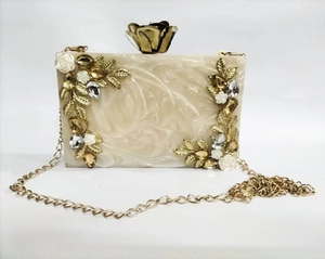 Wholesale Handmade Eco-Friendly <b>Resin</b> Clutch Evening Bag for Women Wedding Party & Christmas Wear by FAIZA CRAFT - Product Image 4