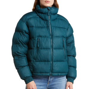 Hot Sale Plus Size Women's Cotton Puffer Jacket Solid Color Hooded Breathable Eco-Friendly Winter Customized Design Women Puffer - Product Image 5