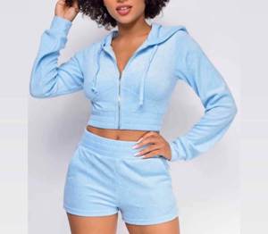 Wholesale High Quality Collarless Blank Short Sleeve Velvet Digital Plain Dyed Eco-Friendly Quick Dry Two Piece <b>Set</b> Women Casual - Product Image 5