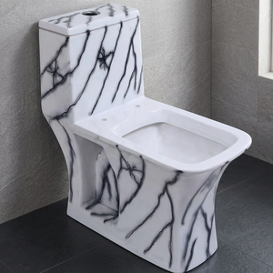 WC monobloc de luxe en porcelaine colorée, à poser au sol, pour salle de bain haut de gamme - Product Image 3