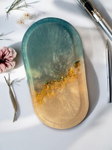 Plateau de service rectangulaire en résine faite à la main de qualité standard, vaisselle de cuisine, plateau décoratif par Barkah Star à bas prix - Product Image 4