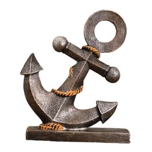 Statuette d'ancre de bateau, décoration nautique, ornement de bureau pour armoire, salon, hôtel, bureau, décoration intérieure - Product Image 1