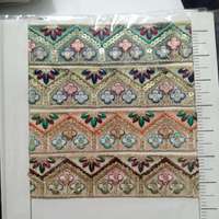 Tissu en dentelle brodée élégante de créateur pour robe, garniture florale en dentelle, décoration de vêtement, fournisseur de textiles en gros