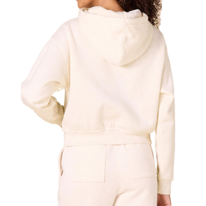 Ropa de invierno para mujer, sudaderas con hombros caídos, Top deportivo al aire libre más vendido con logotipo frontal, cuello con capucha y bolsillos al por mayor - Product Image 2