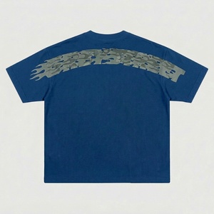เสื้อยืดสตรีทแวร์สีเหลืองทรงปกติสำหรับผู้ชาย ผ้าคอตตอนหนานุ่ม พิมพ์ลายสัตว์ ระบายอากาศได้ดี น้ำหนัก 320 กรัม พิมพ์ลายดิจิทัล ทรงไหล่ตก สไตล์ฮิปฮอป - Product Image 6