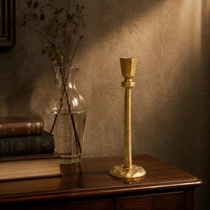 Porte-bougies décoratifs en or pour bougies coniques, pour centres de table de mariage et de dîner - Product Image 4