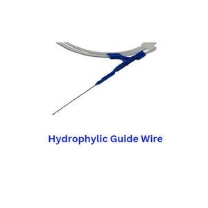 Cable Guía Hidrófilo de 150 cm de Longitud, Punta Recta y Punta Angular, Color Azul, Dispositivo Médico Clase II, HAGNOSMED ENTERPRISES Modelo 13 - Product Image 1