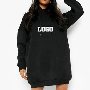 Sudadera con Capucha Personalizada para Mujer, Maxi Vestido de Algodón y Sudadera con Capucha, Sudadera con Capucha Vintage Desgastada para Mujer - Product Image 1