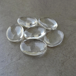 Cristal de Cuarzo Natural, Forma Ovalada, Cabujón Briolette, Gema Calibrada para Joyería, Disponible en Todos los Tamaños - Product Image 3