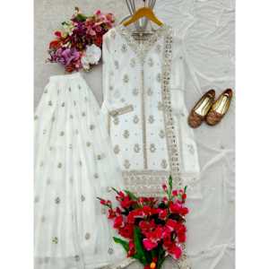 Beautiful Party Wear Top-Sarara and Fancy Dupatta for <b>Prom</b> <b>Dresses</b> - Product Image 3