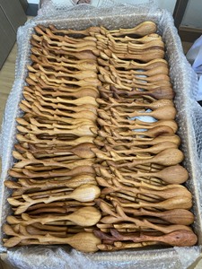 HOT SELLING Blue Lotus Modern Luxury Rose Gold Plated Eco Friendly Wooden Spoon | 100% Natural Smooth Wood Kitchenware Camping - Product Image 6