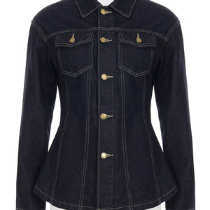Premium Wash Denim Shirt <b>Women</b> Vintage Casual Trendy Winter Long Sleeve Spring/Summer Solid Outwear Polyester Breathable Front - Product Image 3