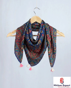Pañuelo de Seda Estampado de Lujo para Mujer, Suave y Ligero, Cuadrado, Fabricante OEM ODM de Textiles Personalizados, Venta al Por Mayor - Product Image 2