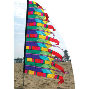 Drapeaux de vent colorés pour l'extérieur, motifs unis, bannières décoratives multicolores pour le jardin - Product Image 3