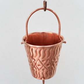 Chaîne de pluie en cuivre suspendue pour seau, décoration de jardin extérieur, style simple - Product Image 2